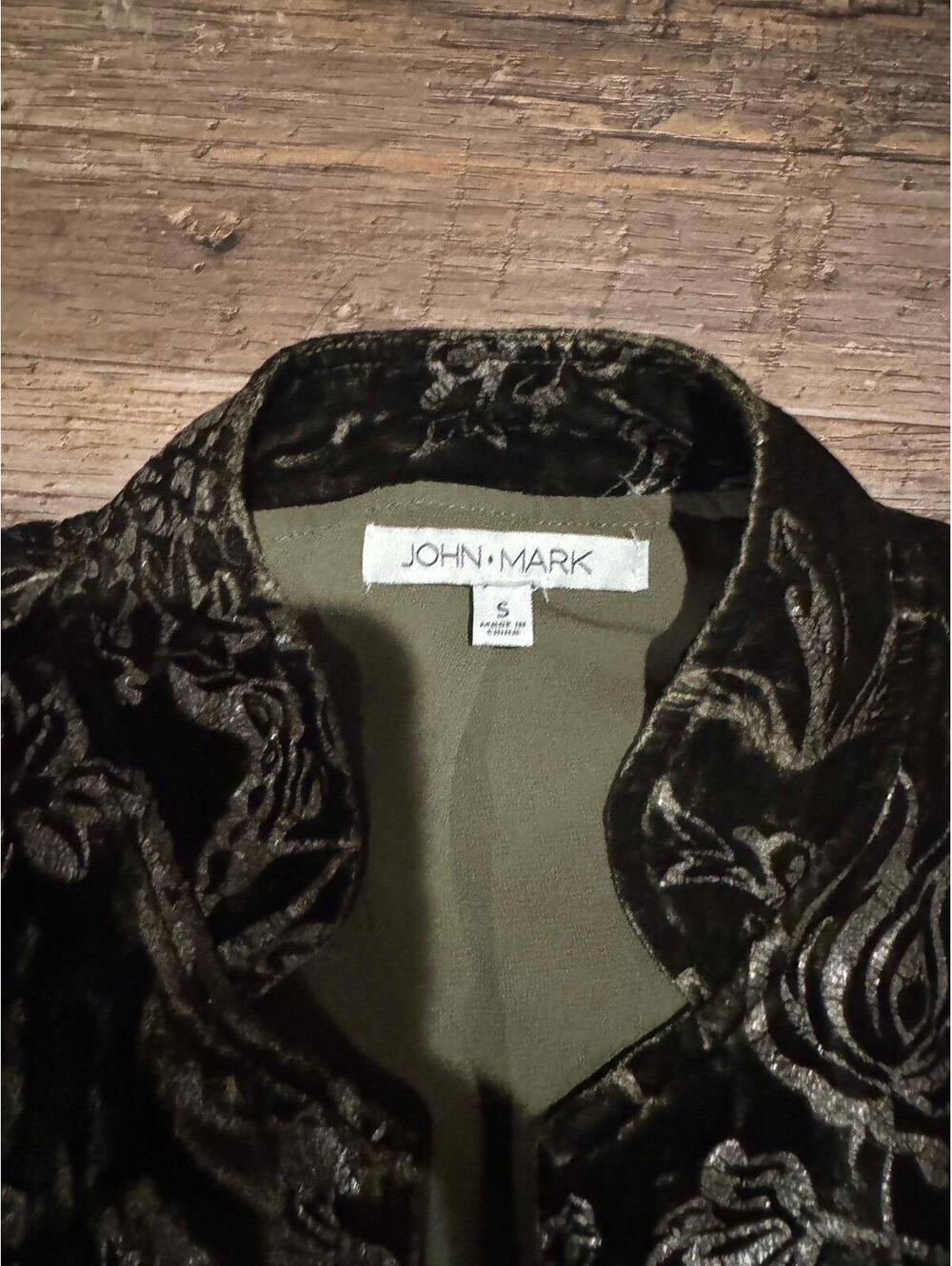 NWOT John Mark Green Velvet Floral Layered Cardigan Vest Sz Sm - Picture 5 of 5